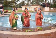 केन्या में भी रोहतास की महिलाओं ने किया छठ व्रत