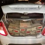 chenari news 21 boxes of liquor recovered from car two smugglers arrested