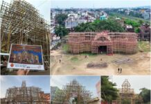 सासाराम में दुर्गा पूजा के लिए बन रहे हैं खूबसूरत पंडाल, कहीं काल्पनिक थीम तो कहीं प्रेम मंदिर